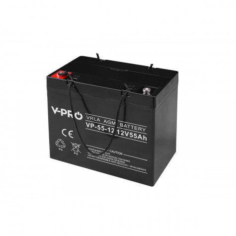 Akumulator żelowy AGM 12V pojemność 55Ah VPRO